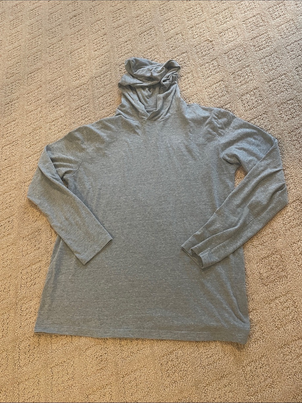 Men's Gray Hoodie Long-Sleeve Pullover